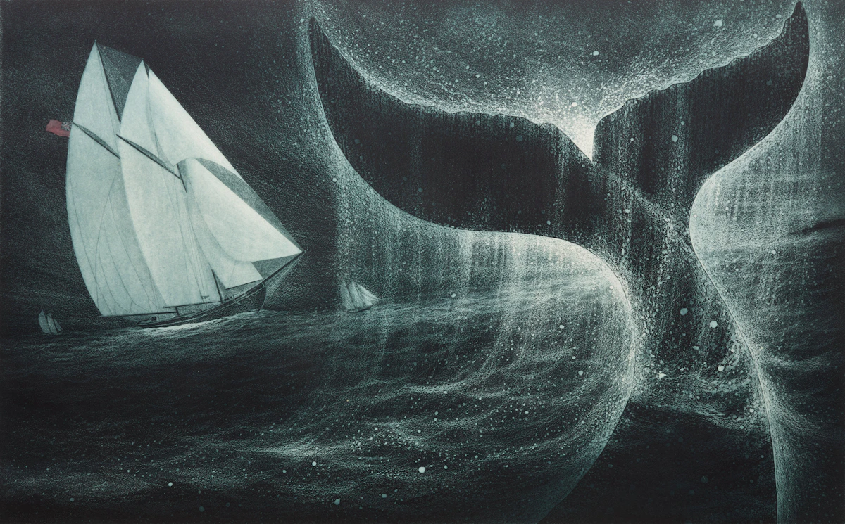 David Lloyd Blackwood, In the Labrador Sea, etching and aquatint, 1996