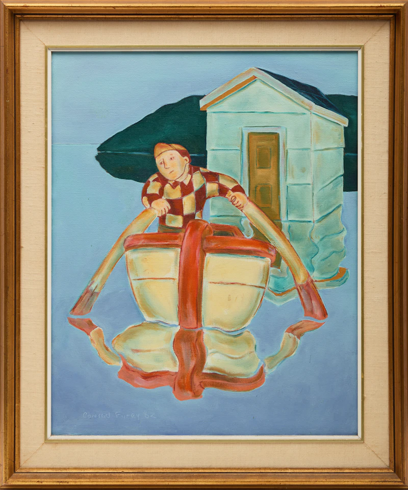 Conrad Furey, Resettlement #7, oil on canvas, 1982 - view 2