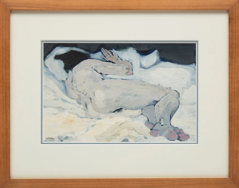 Bruno Joseph Bobak, Nude with Black Hair, oil on canvas - view 2