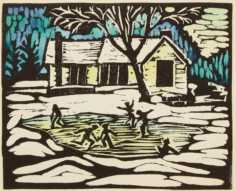 Skaters on Pond, Fool's Paradise by Doris Jean McCarthy