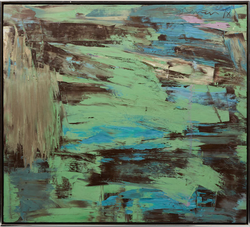 Richard Borthwick Gorman, Untitled Abstraction, oil on canvas, 1978 - view 2