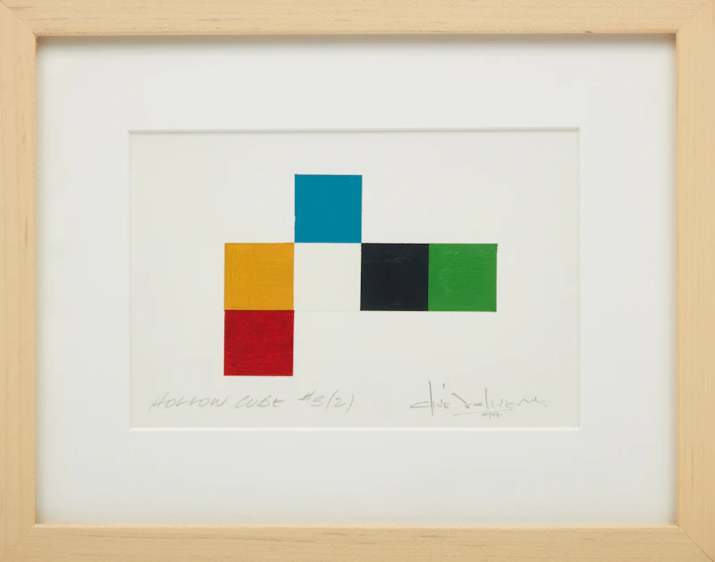 Clive D’Oliveira, Hollow Cube #3 (2), mixed media on paper, 1994 - view 2