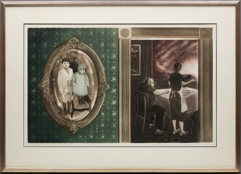 David Lloyd Blackwood, Edward and Molly, etching and aquatint, 1989 - view 2