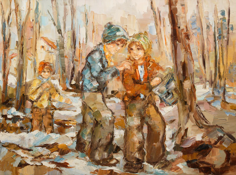 Sugaring Off, Mont St. Grégoire Que by Eve N. Mosonyi