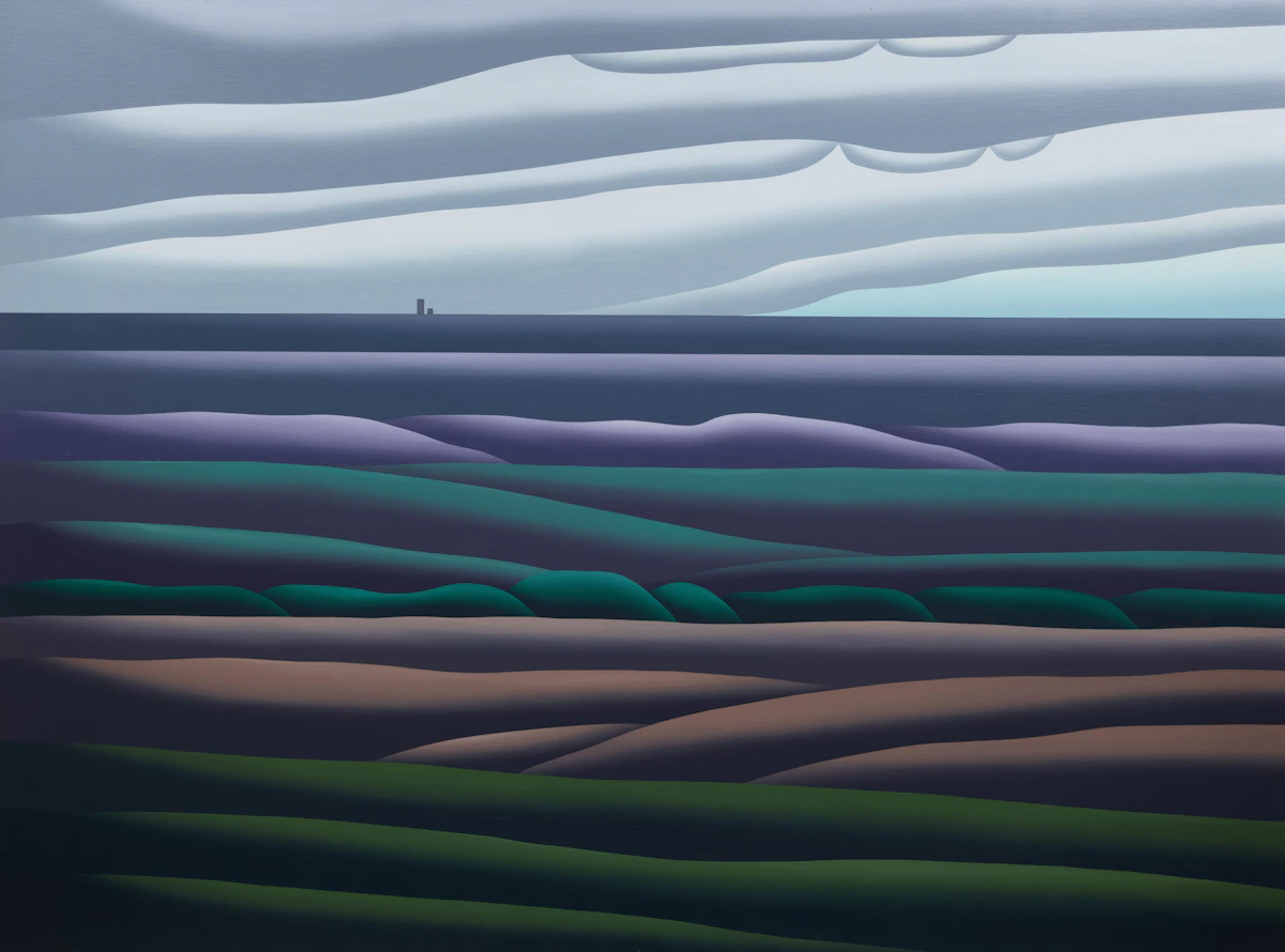 Don Bergland, Prairie Field, acrylic on canvas, 1986