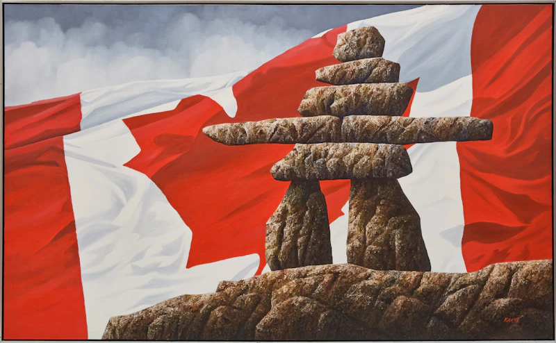 Ken Kirkby, Inukshuk, oil on canvas - view 2