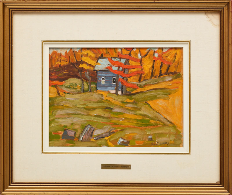 Sidney Charles Mooney, Deserted Shack, Autumn; Gatineau Scene, Ottawa, Ontario; Interpretation Centre, Moodie Drive, three oils on board - view 2