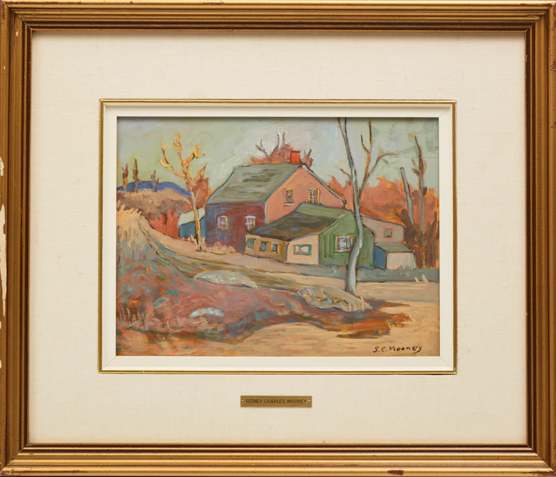 Sidney Charles Mooney, Deserted Shack, Autumn; Gatineau Scene, Ottawa, Ontario; Interpretation Centre, Moodie Drive, three oils on board - view 8