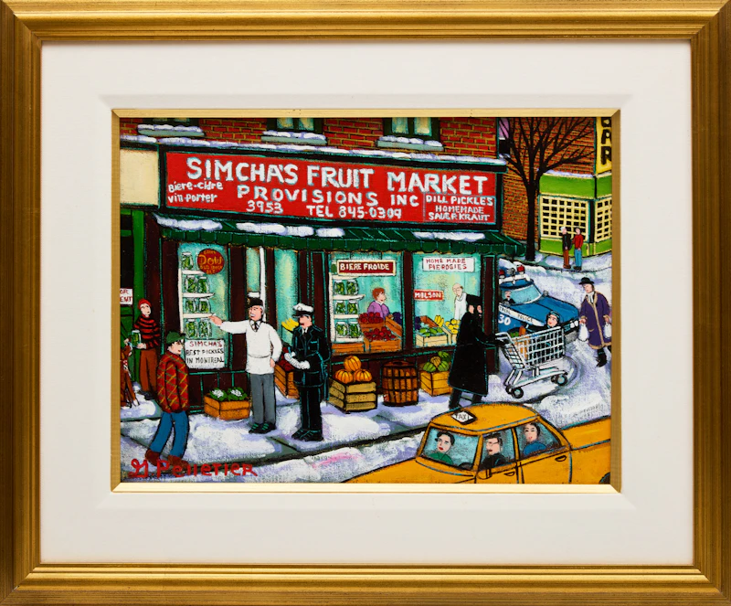 Gilles Pelletier, Mildred's Fine Hats; “Simcha” The Pickle Store, two oils on canvas - view 2