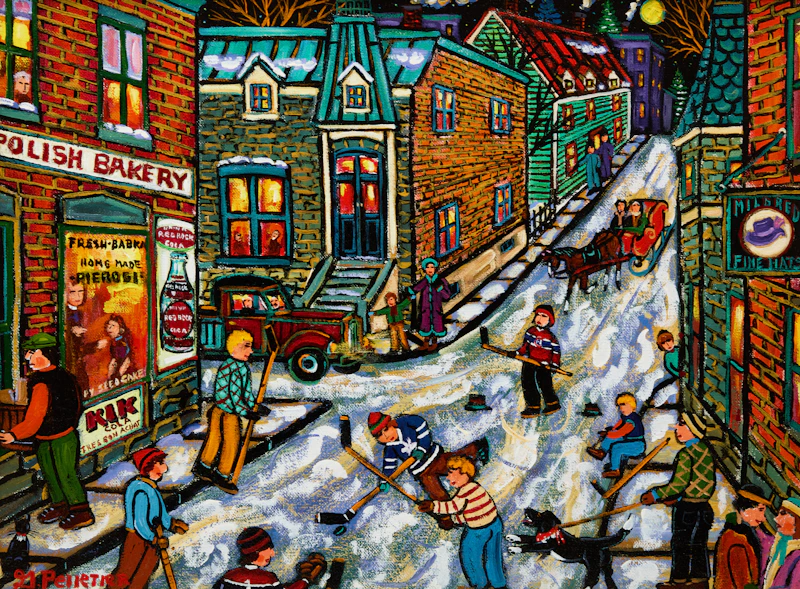 Gilles Pelletier, Mildred's Fine Hats; “Simcha” The Pickle Store, two oils on canvas - view 4
