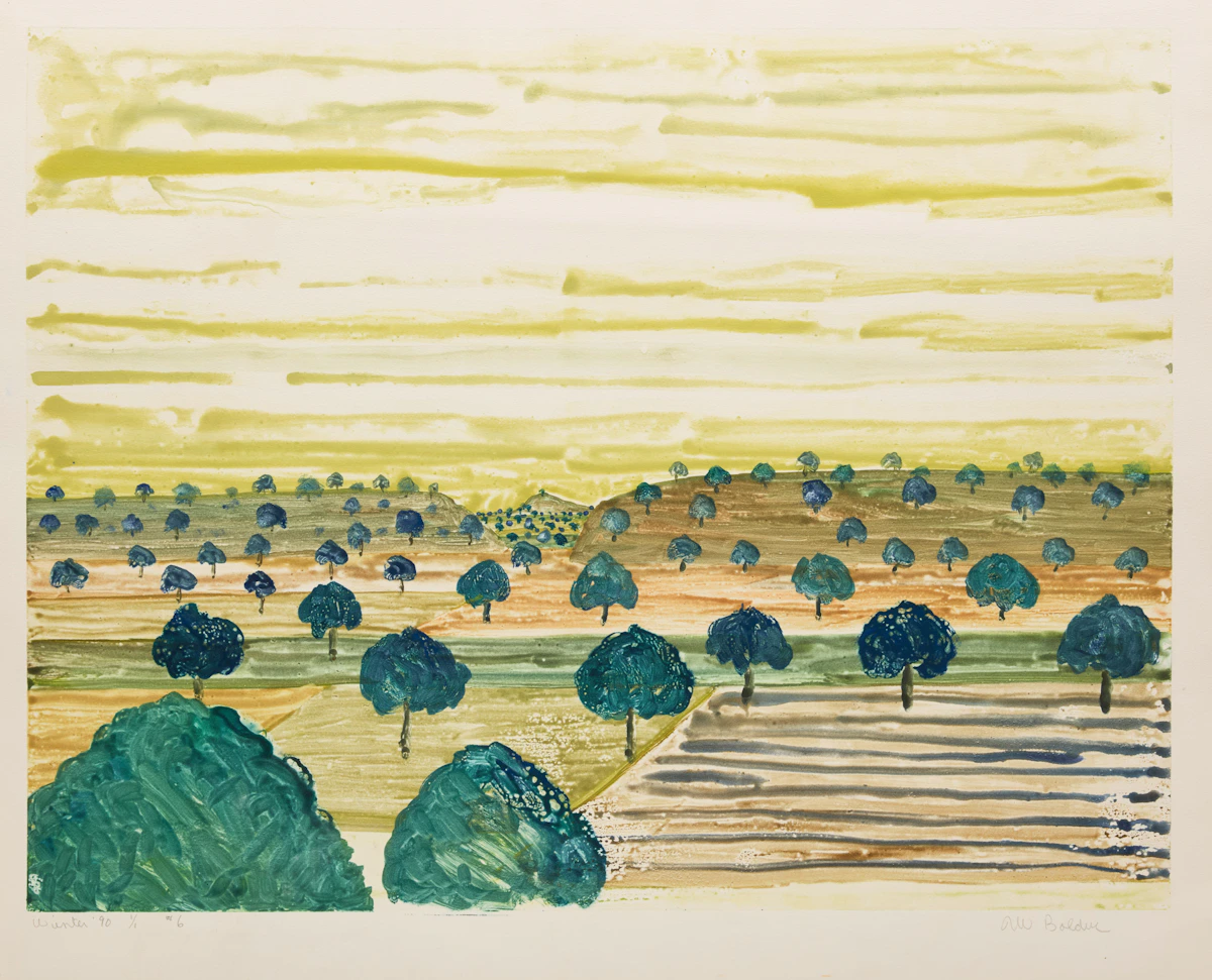 David Bolduc, Winter #6, monotype, 1990