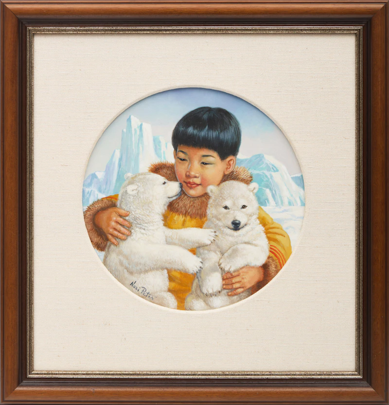 Nori Peter, Snow Bruins, oil on board - view 2