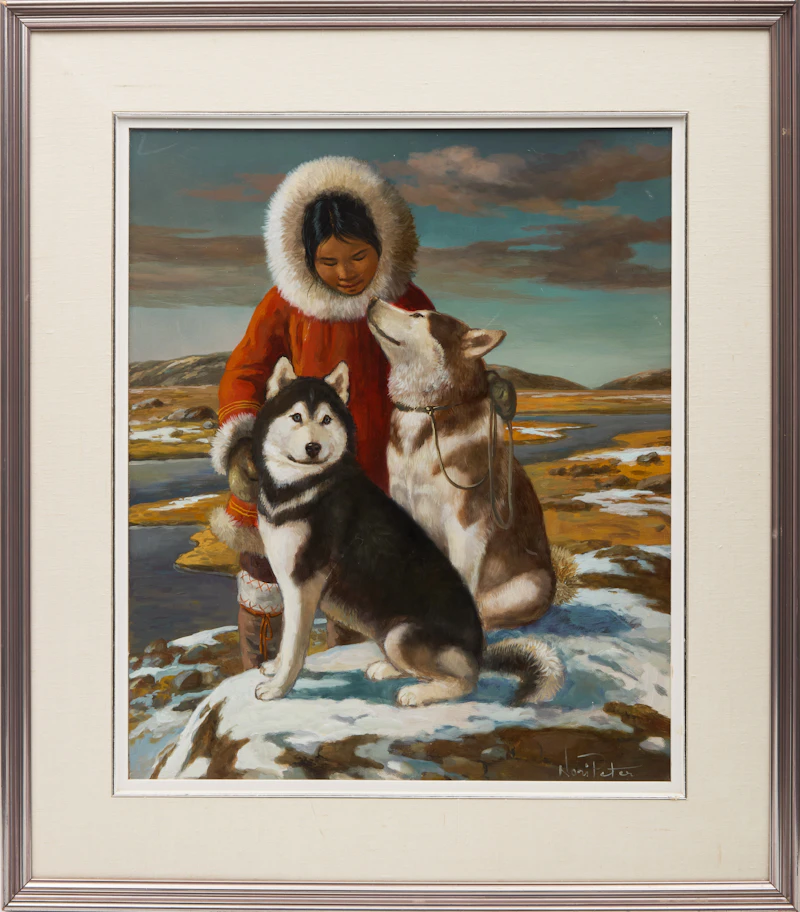 Nori Peter, Waiting for Father's Return, oil on board - view 2