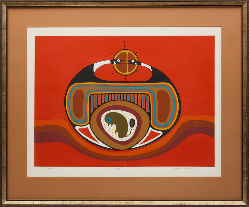 Jackson Beardy, Rebirth, colour lithograph, 1976 - view 2