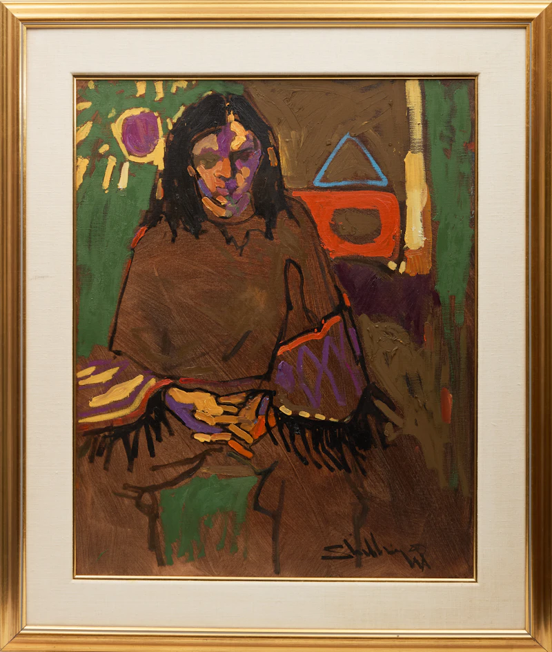 Arthur Shilling, Brave in Contemplation, oil on canvas, 1980 - view 2