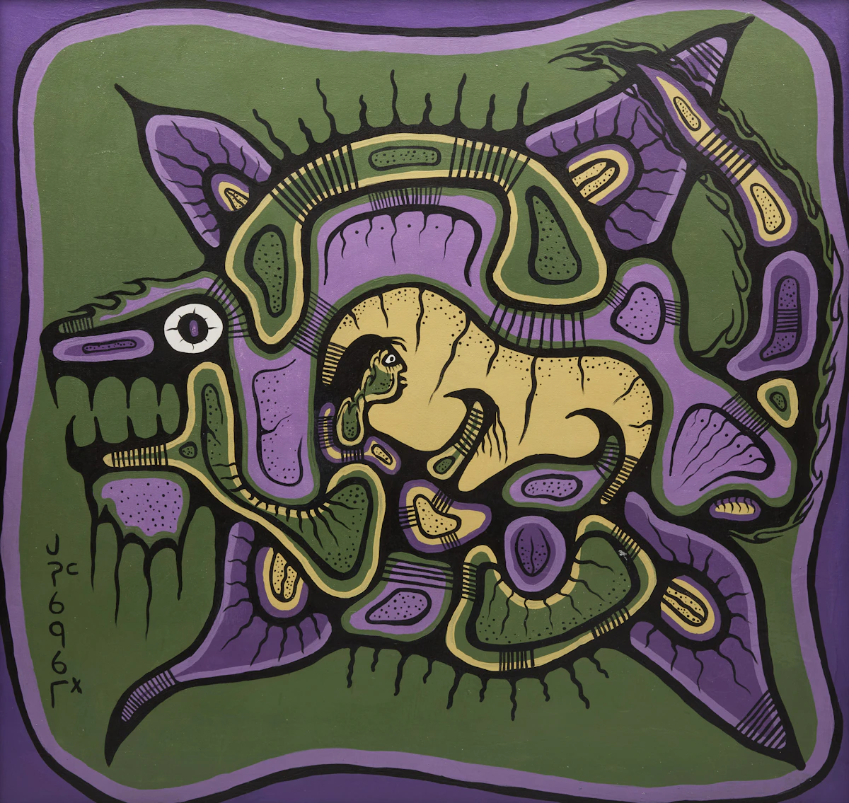 Josh Kakegamic, Untitled, acrylic on canvas