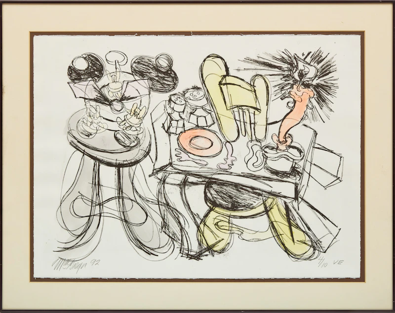 John MacGregor, Untitled (Table and Chair), colour lithograph, 1992 - view 2
