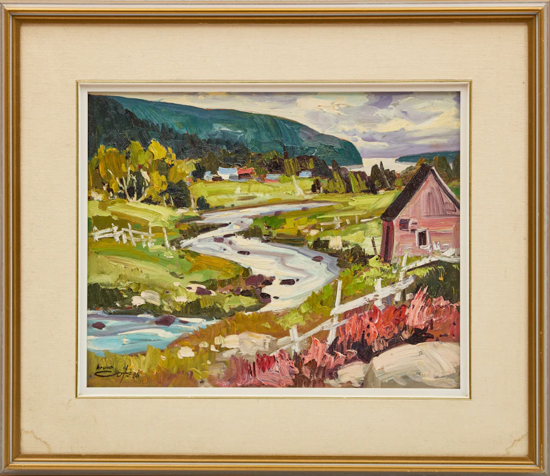 Bruno Côté, Bas de la Baie, St. Lawrence River, oil on board, 1986 - view 2