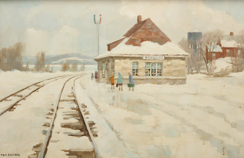 Thomas Keith Roberts, Pembroke Station, oil on masonite - view 1