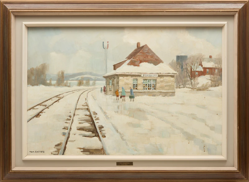 Thomas Keith Roberts, Pembroke Station, oil on masonite - view 2