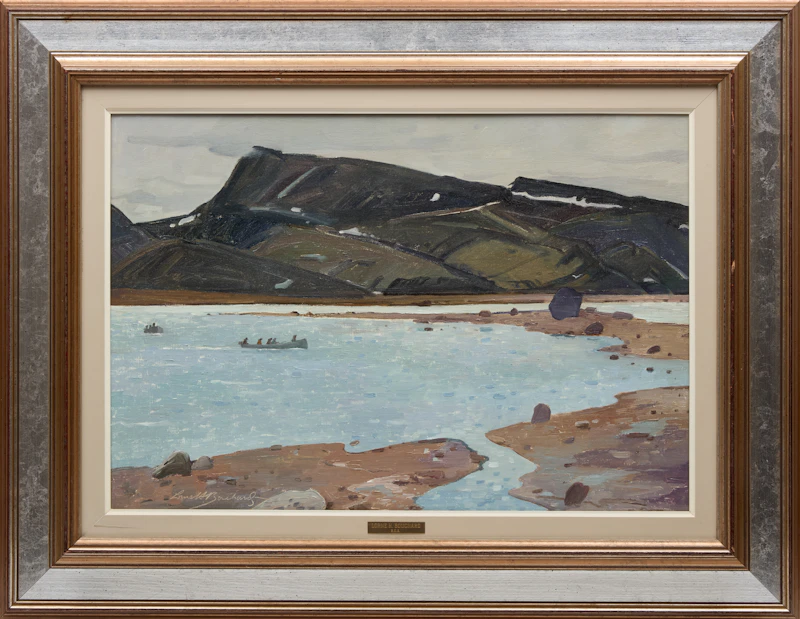 George Lorne Holland Bouchard, Return from Char Fishing (Clearwater Fjord, Baffin Island, NWT), oil on canvas, 1976 - view 2