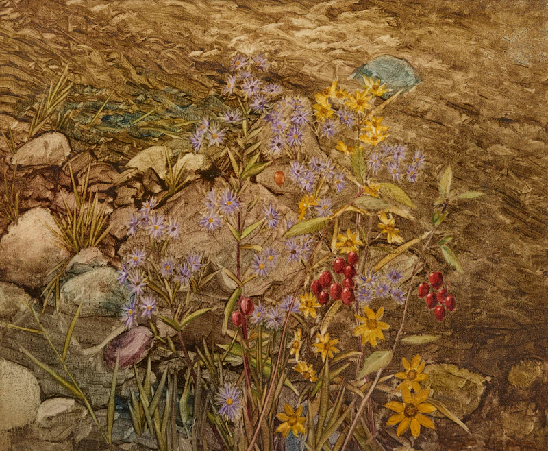 Thomas Kemp Kieffer, Fall by the Stream, Grafton, Ontario, oil on canvas, 1982 - view 1