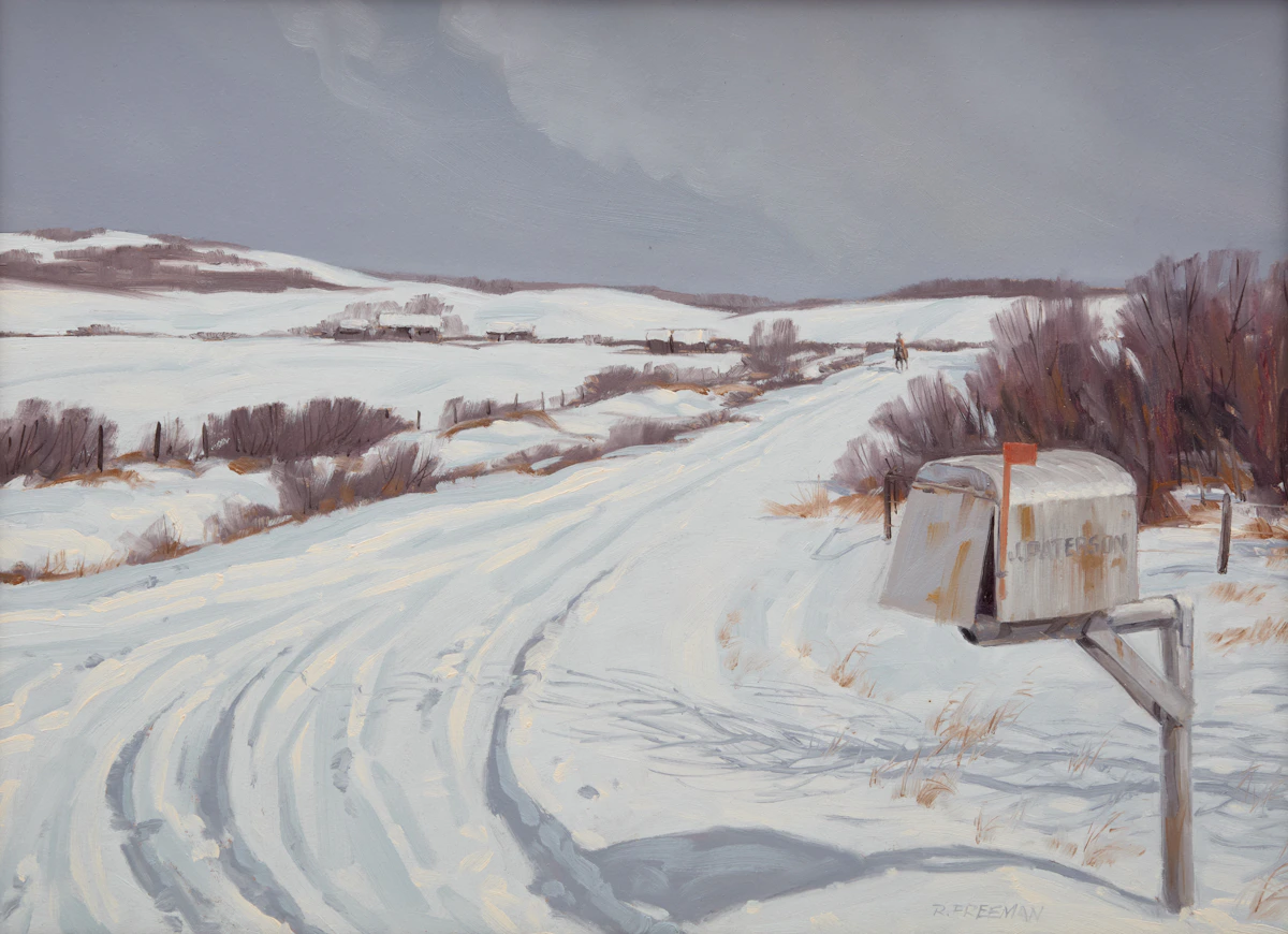 Richard Freeman, RR1 (Millarville), oil on masonite