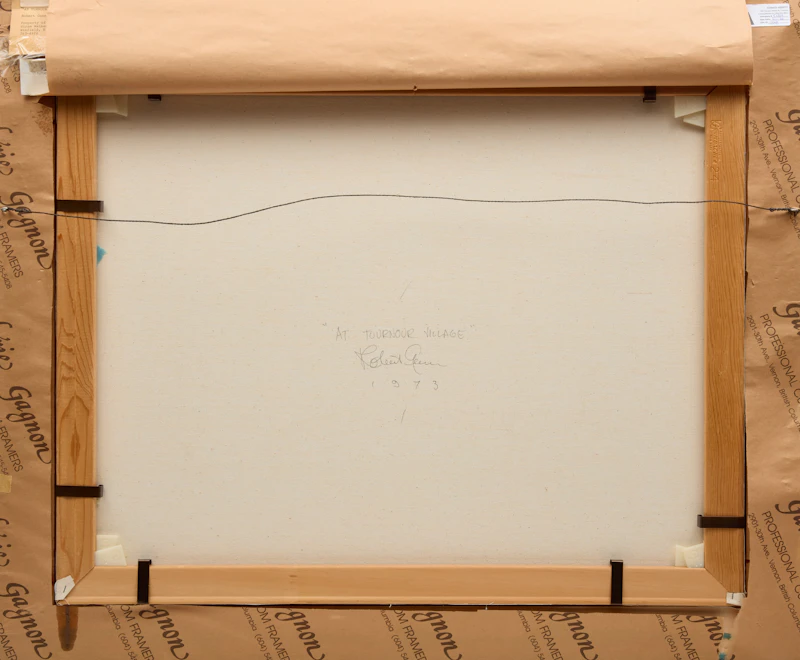 Robert Genn, At Tournour Village, acrylic on canvas, 1973 - view 3