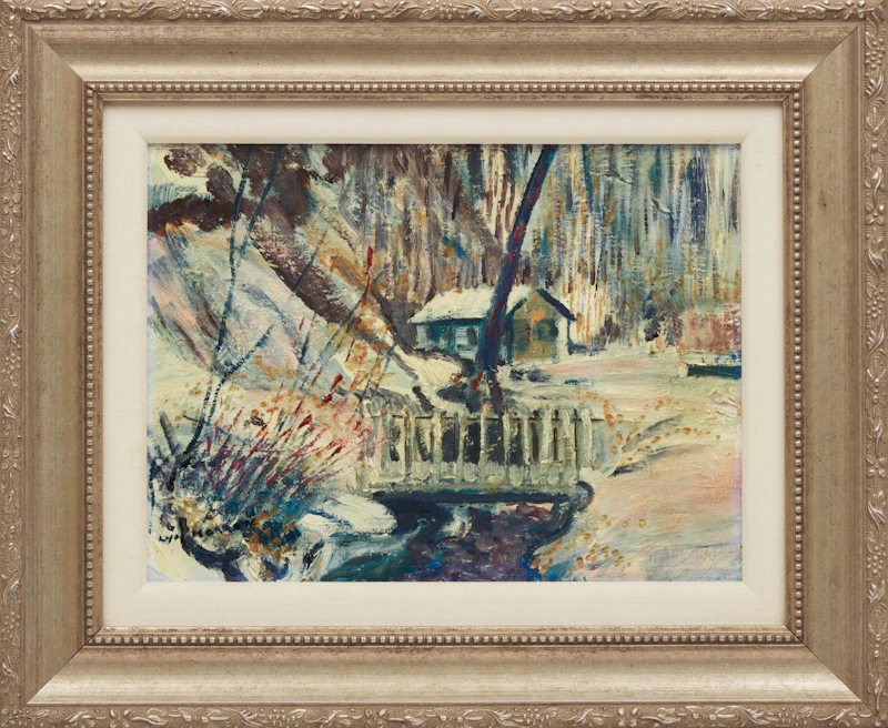 Lyn Morrow, The Bridge, oil on board, 1978 - view 2