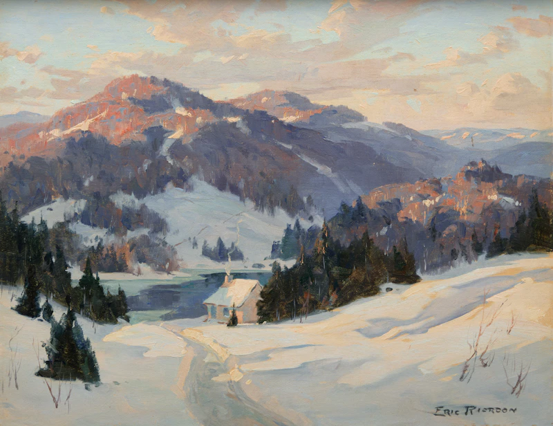 Eric Riordon, Mulet River Country, March, oil on canvas mounted on board - view 1