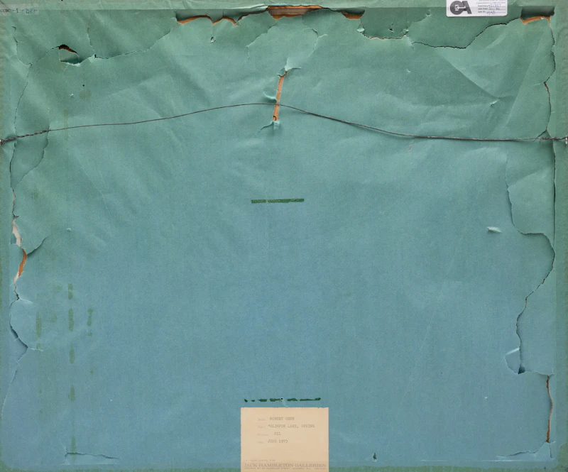 Robert Genn, Glimpse Lake, Spring, acrylic on canvas board, 1971 - view 3