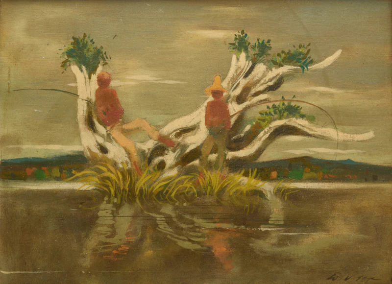 On the Porch; Driftwood by William Arthur Winter