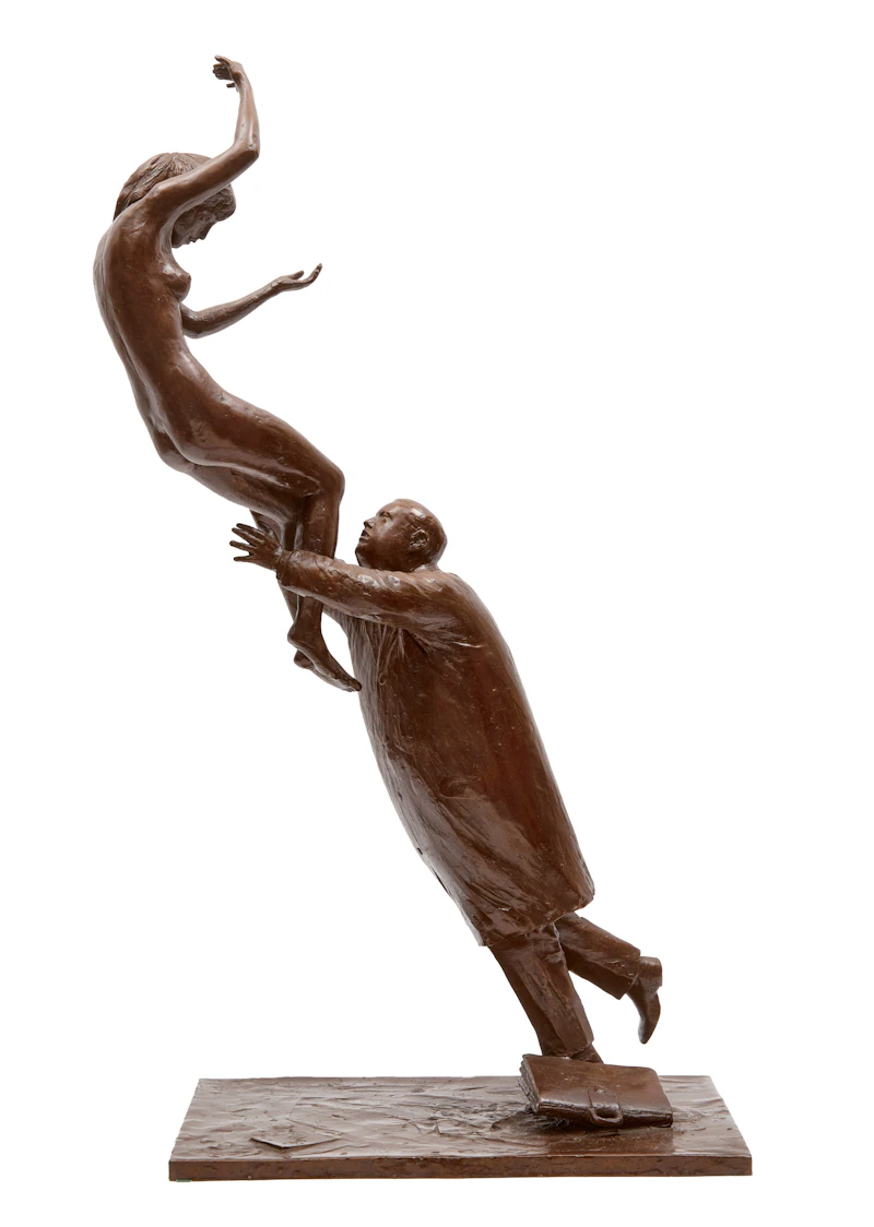William Hodd McElcheran, Man and the Muse, bronze, 1989 - view 1