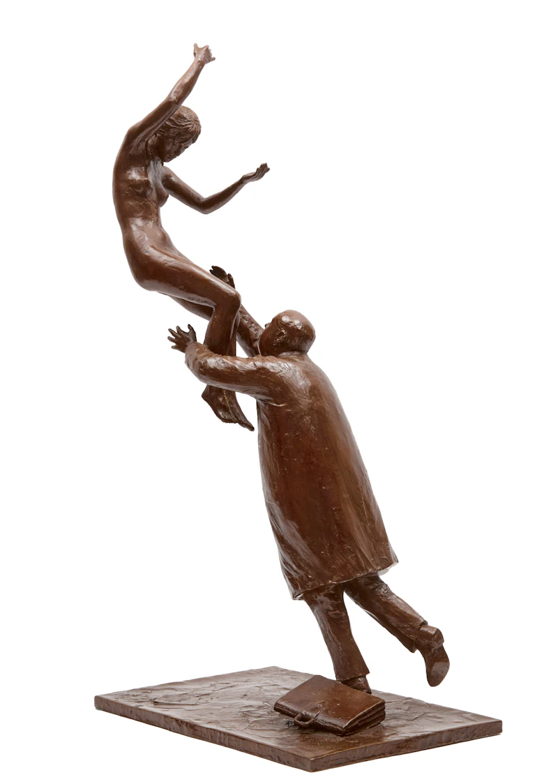 William Hodd McElcheran, Man and the Muse, bronze, 1989 - view 3