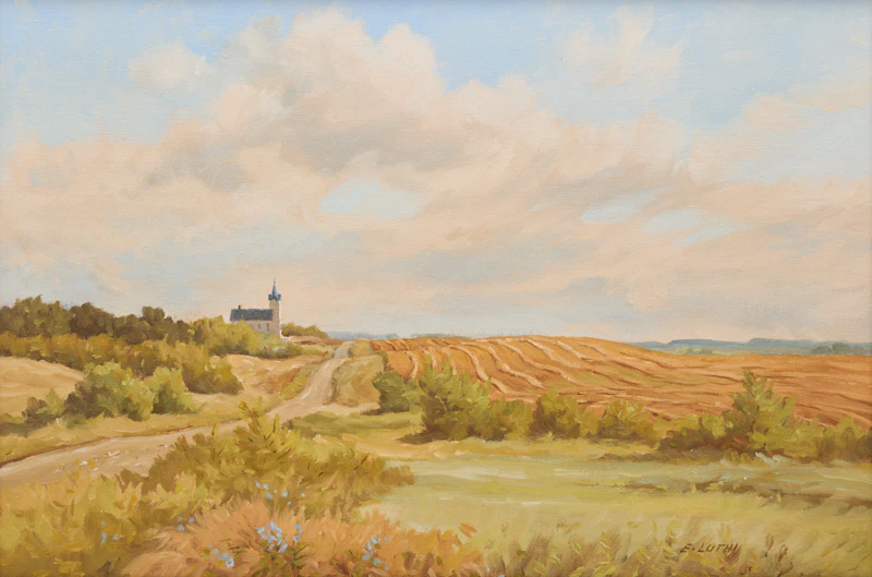 Ernest Luthi, View on the Edgebrook Road, North of Raymore, acrylic on canvas board - view 1