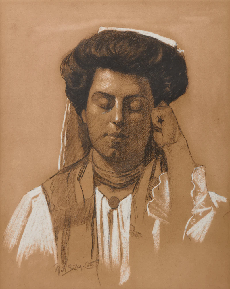 Marc-Aurèle de Foy Suzor-Coté, Untitled (Portrait), pastel - view 1