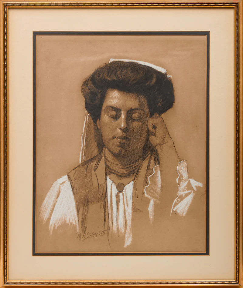 Marc-Aurèle de Foy Suzor-Coté, Untitled (Portrait), pastel - view 2