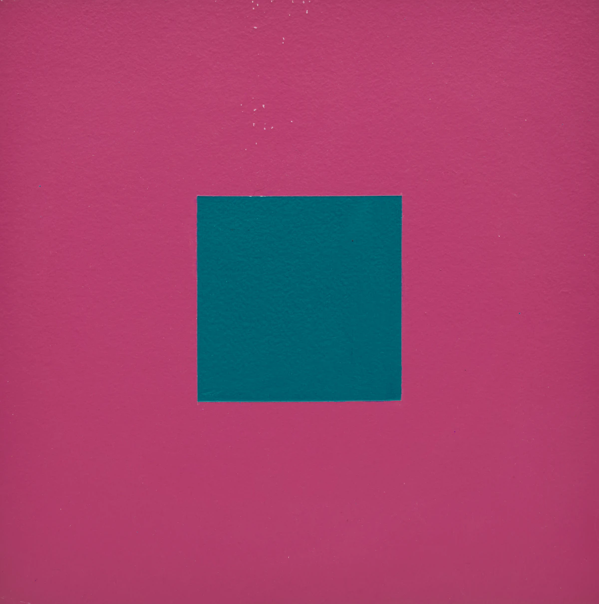 Claude Tousignant, Sans titre (fuchsia et bleu), acrylic on board, 2016