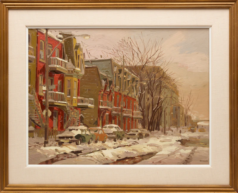 Arto Yuzbasiyan, Winter in Montreal, oil on board - view 2