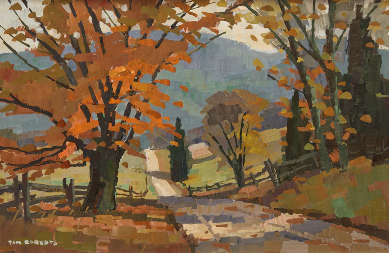 Thomas Keith Roberts, Caledon Road, October, oil on board - view 1
