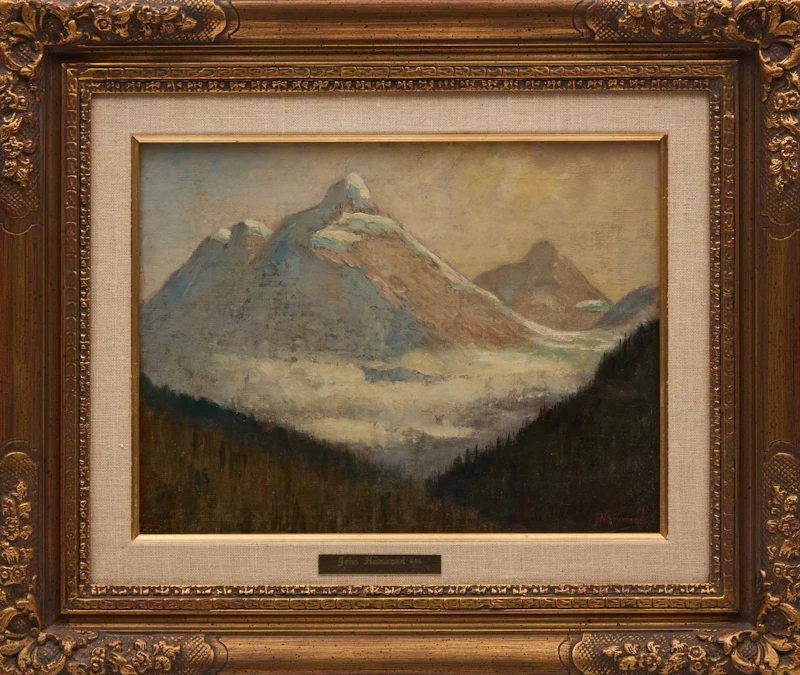 John Hammond, Mount Cheops, Canadian Rockies, oil on canvas mounted to board - view 2