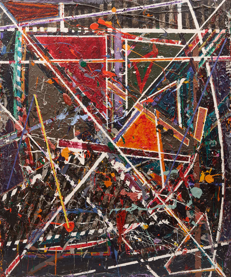 Harold Klunder, Grand Slam, acrylic and metallic powders on canvas, 1975-77 - view 1