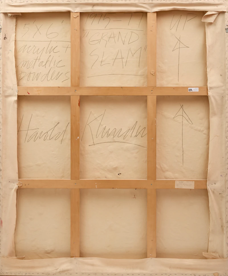 Harold Klunder, Grand Slam, acrylic and metallic powders on canvas, 1975-77 - view 3