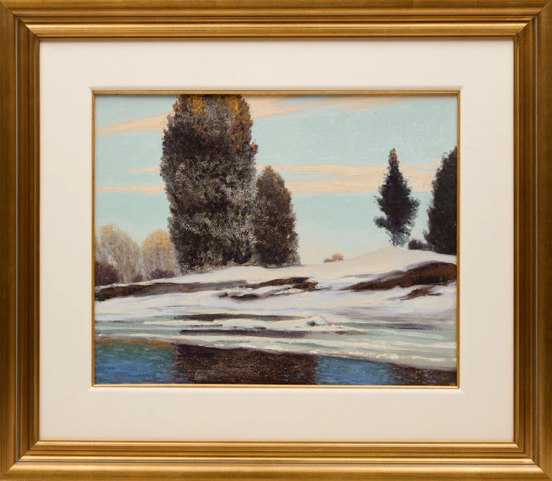 Frank Hans Johnston, Northern Spring Evening, oil on board - view 2