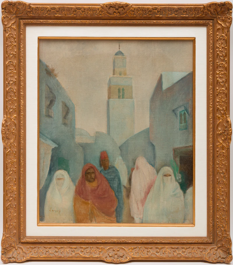 John Goodwin Lyman, Village Scene, oil on canvas - view 2
