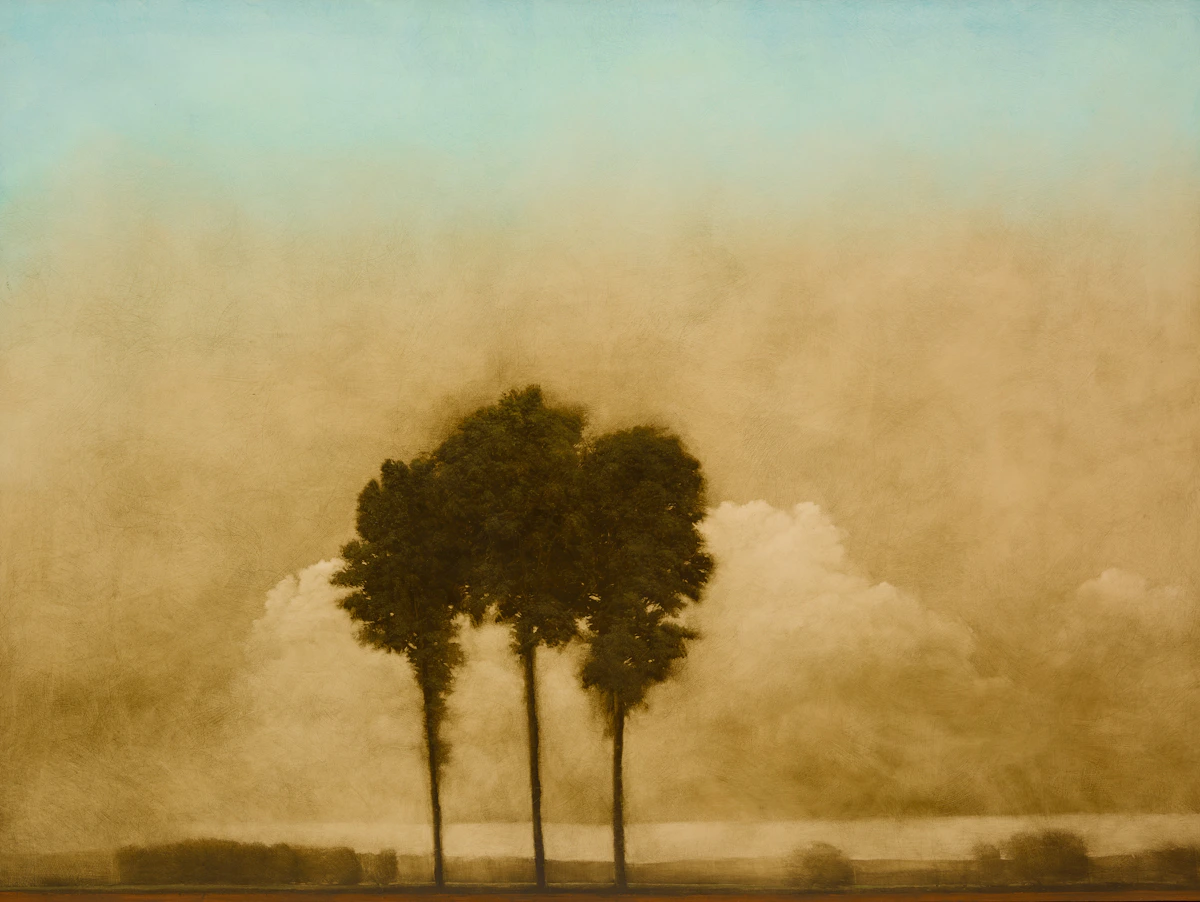 Robert Marchessault, Triune, oil on board, 2004