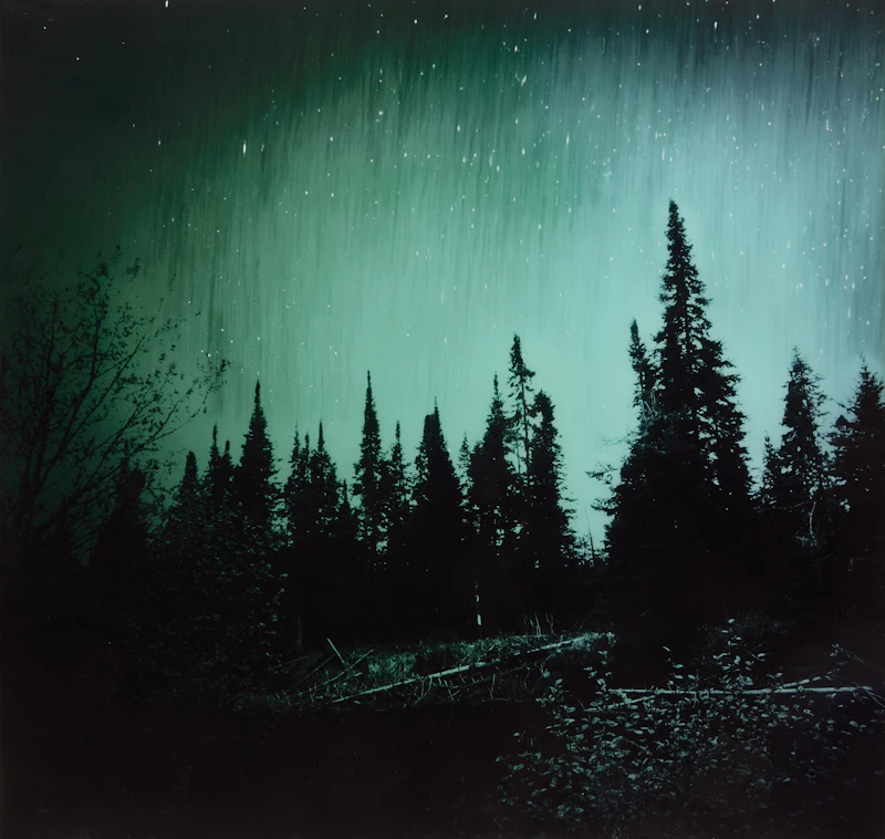 Joshua Jensen-Nagle, Night Lights (Green/Blue), archival inkjet print face-mounted to plexiglass, back-mounted to aluminum subframe - view 1