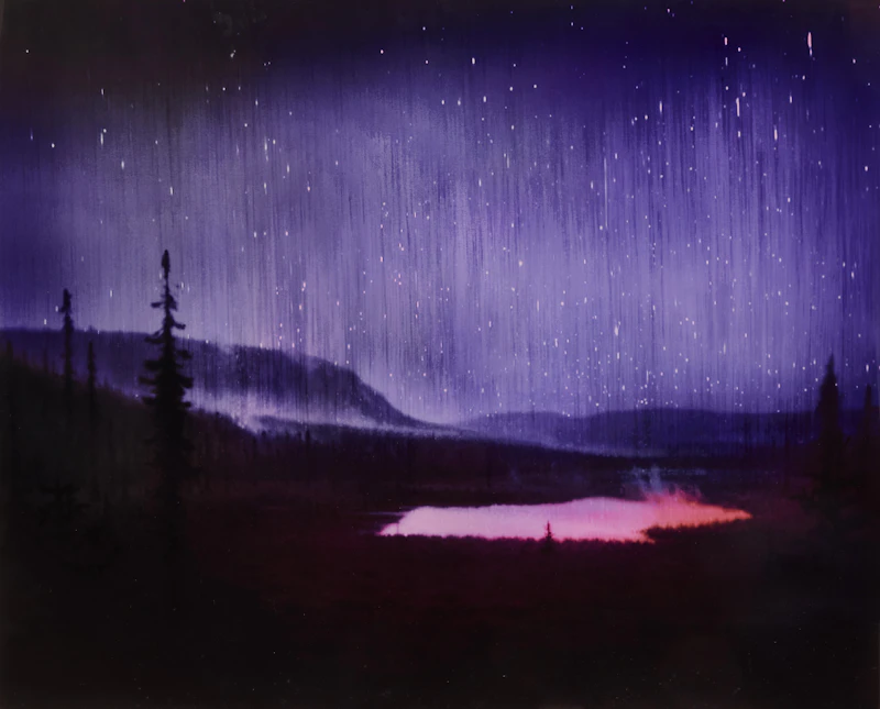Joshua Jensen-Nagle, Night Lights (Purple), archival inkjet print face-mounted to plexiglass, back-mounted to aluminum subframe - view 1