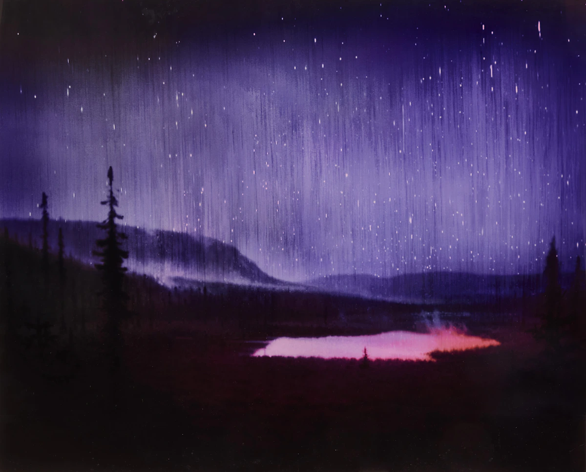 Joshua Jensen-Nagle, Night Lights (Purple), archival inkjet print face-mounted to plexiglass, back-mounted to aluminum subframe