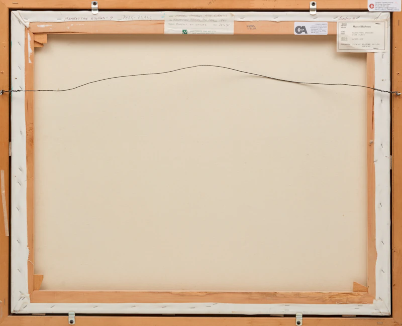Christian Marcel Barbeau, Manhattan Stories, Park Place, acrylic on canvas, 1990 - view 3